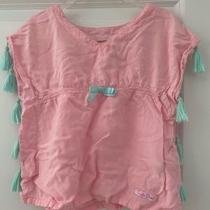 Ruffle Butts Pink Swim Coverup